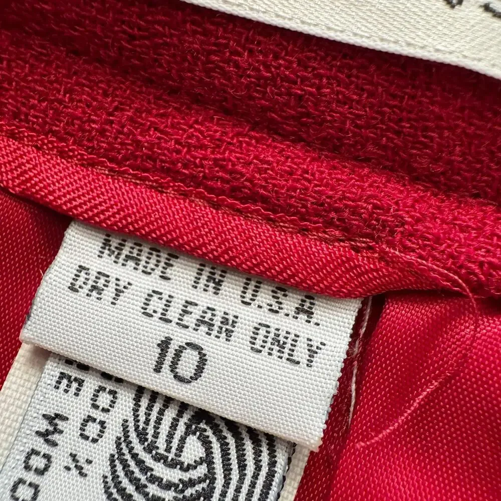 VTG Talbots 100%‎ Wool Skirt Women's Sz 6 8 10 Red Pencil straight Vintage Midi